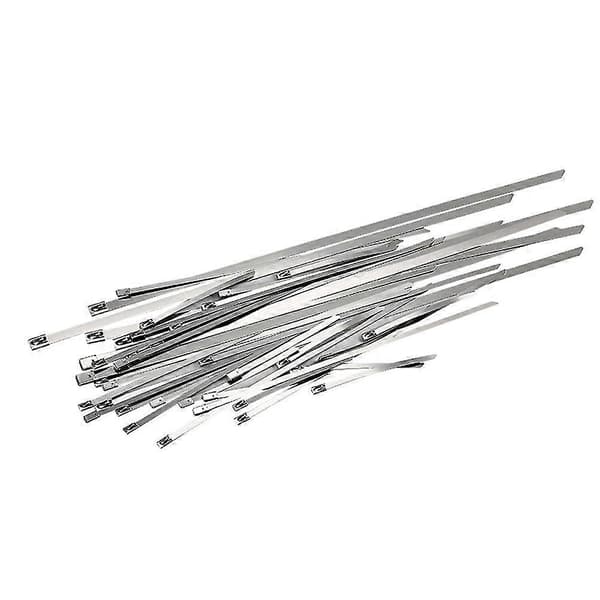 100 stk. Multipurpose Låsekabel Metal Kabelbindere Rustfrit Stål Selvlåsende Zip