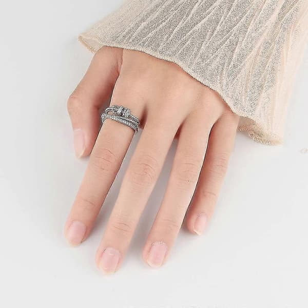 Til min datter Fidget Ring mod angst Fidget Ringe mod angst til kvinder Justerbar Stacking Angstlindring Regnbue Fidget Ring Smykkegaver silver