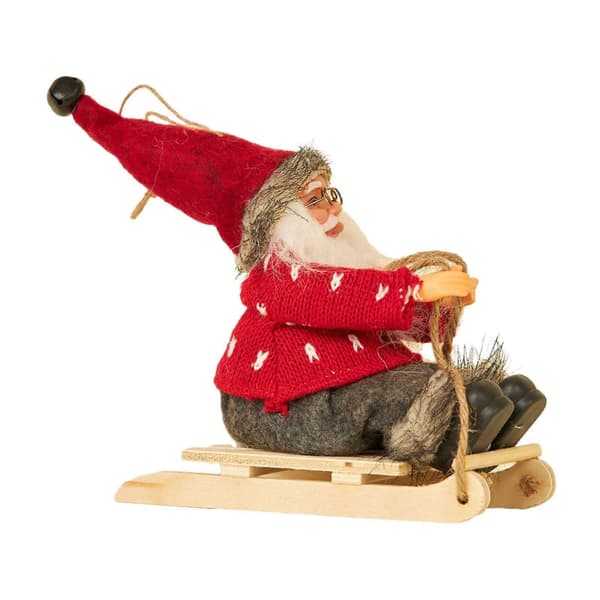 Tomte Skidfiskgur, Tomte Docka, Juldekorationer, Tomte Style C
