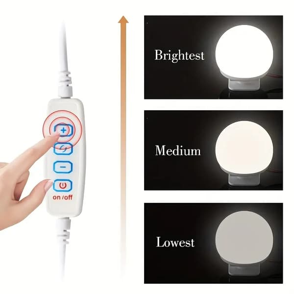 Makeup front cover, LED-belysning, Varme, belysning, USB-lampe