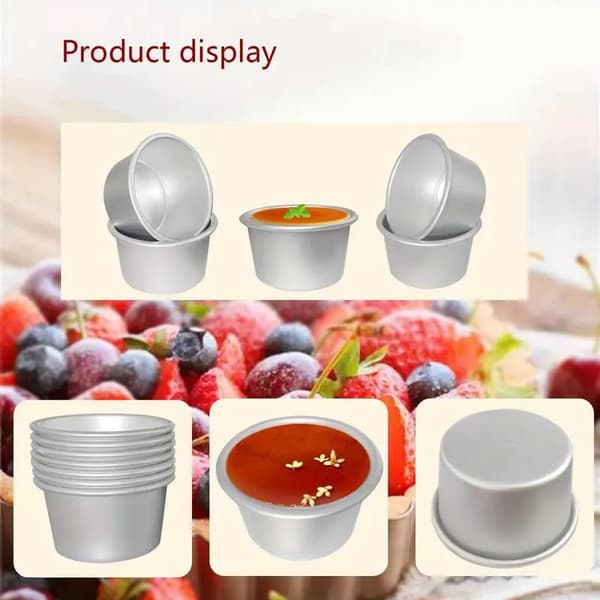 8 stk. karamellpuddingform egg terteform høytemperatur baking kake baking dessert gelé liten mini