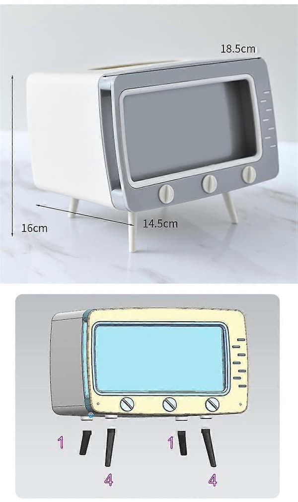 Tørkepapirholder TV-formet