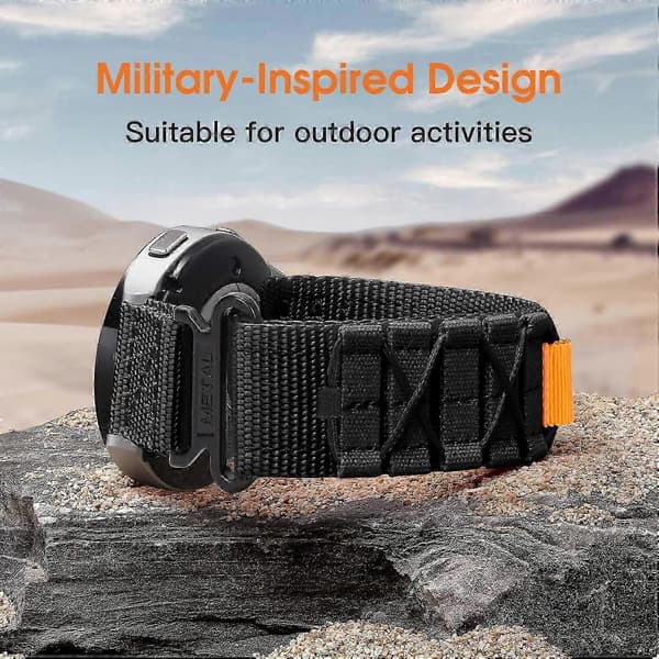 Garmin Fenix 8 51mm/7X/6X/5X Quick-Release Nylon Magic Tape Urrem til 26mm Håndled Style E