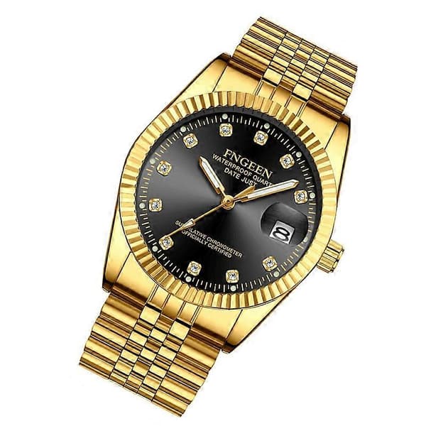 FNGEEN 7008 Herrklocka Full Gold Black Surface