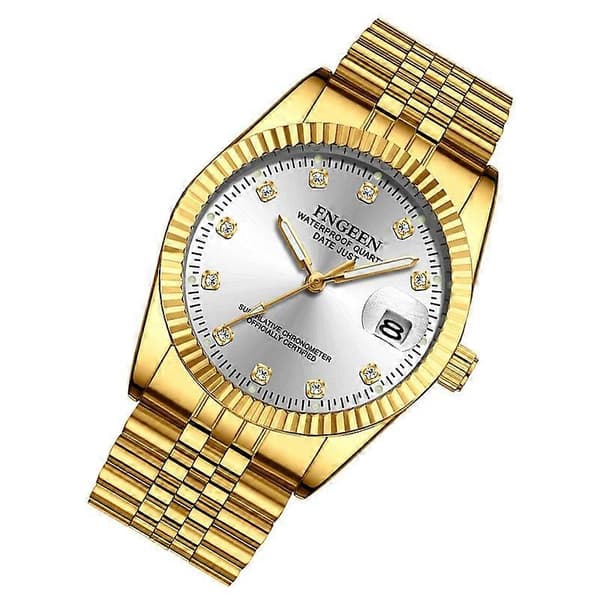 FNGEEN 7008 Herrklocka Full Gold White Surface