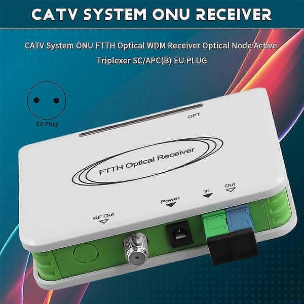 FTTH Optisk WDM Mottaker med Aktiv Triplexer SC/EU Tilkobling for CATV Systemer B