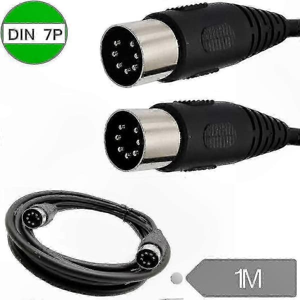 1m 1.5m Han til Han 7-Pin DIN MIDI Controller Interface Kabel til Musikudstyr