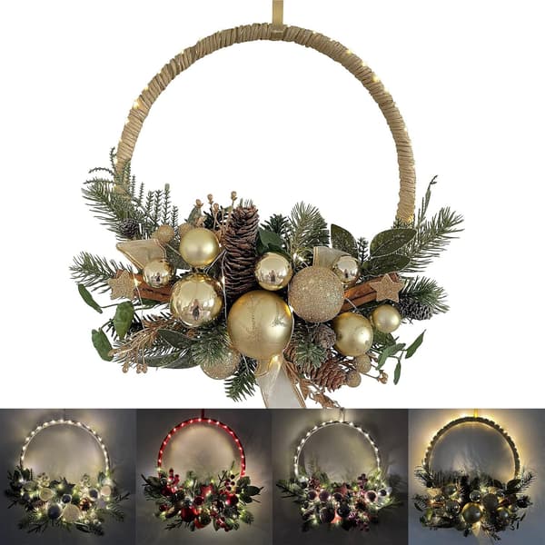 Julekrans, julekrans med LED-lys