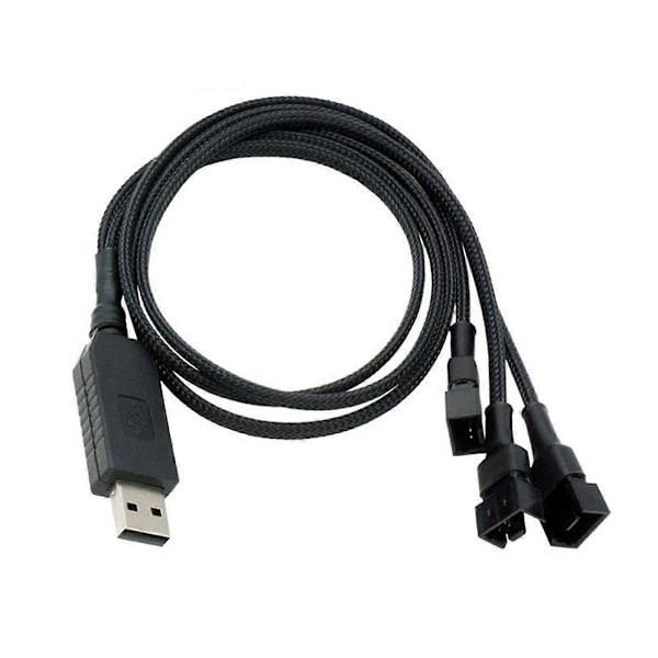 12V USB-blæser Strømadapterkabel 1 til 3 Step-Up Strømadapterkabel til 4-Pin PC-køleblæsere