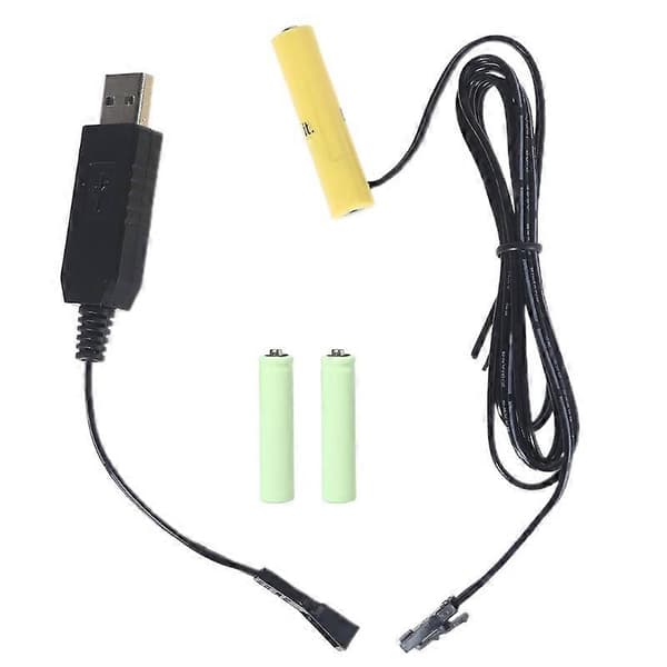 USB til 1,5V 3V 4,5V 6V AAA-4AAA Batterieliminator Kan Erstatte 1-4AAA Batterier 4.5V