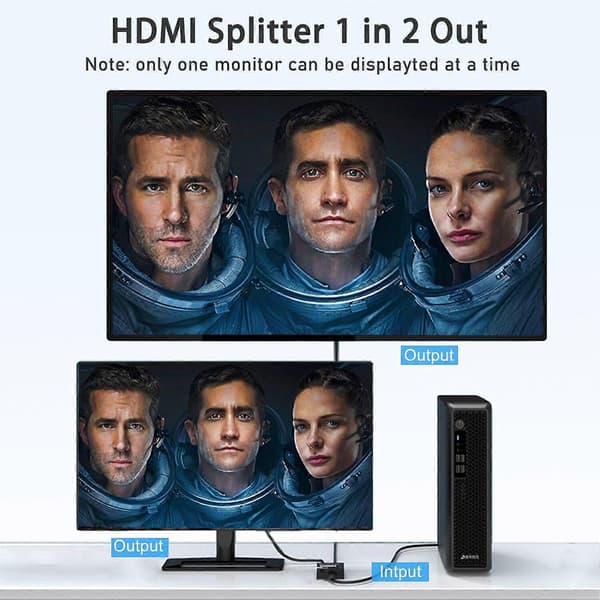 HDMI Switch, 4K@60hz HDMI Splitter, HDMI Switch 2 i 1 Ud, HDMI 2.0 BiDirectionel Switch HDMI til HDMI