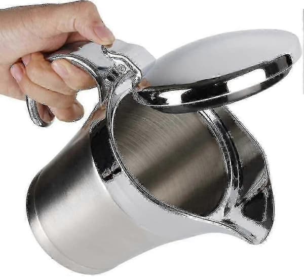 Termokande til sovs i rustfrit stål med låg, dobbeltisoleret saucekande til varm og kold servering
