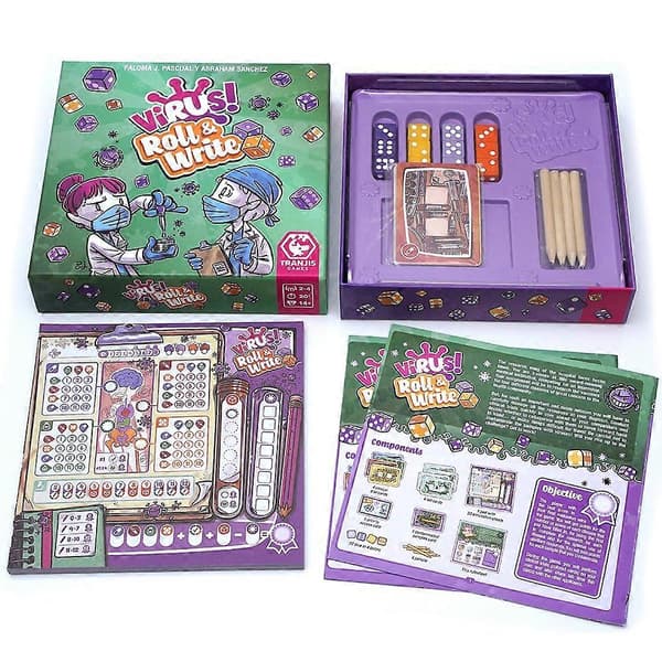 Game Factory Virus! Virus! Roll & Write, Virus Halloween, Virus! 2 Evolution Expansion, Selskapsspill
