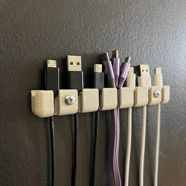 Kabelorganisator holder/montering/bøjle White White 1 Wire