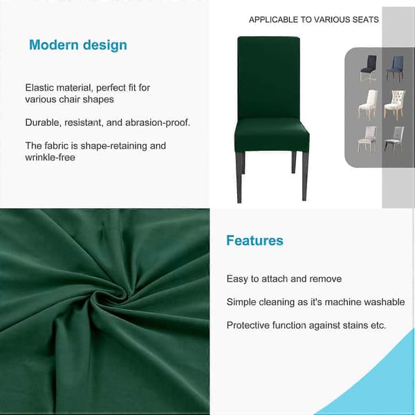 Elastisk Stoltrekk Stoltrekksett GREEN 2 piece