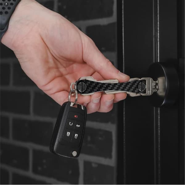 KeySmart Original Kompakt Nøgleholder Kulfiber 3k Vævning
