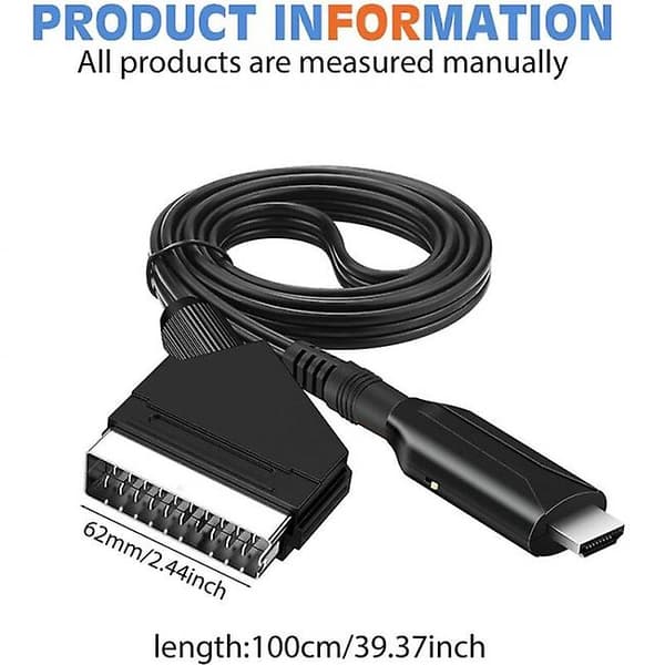 SCART–HDMI-kaapeli – SCART–HDMI-sovitin – Kaikki yhdessä SCART–HDMI-liitännässä