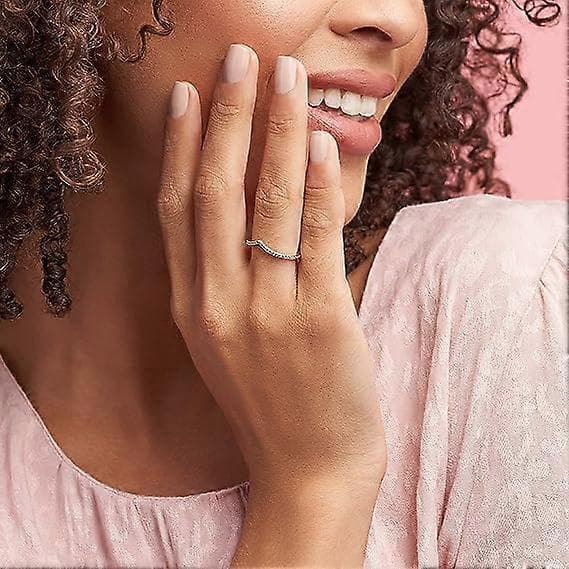 Smykker Glitrende Ønskebens Cubic Zirconia Ring/Størrelse:9