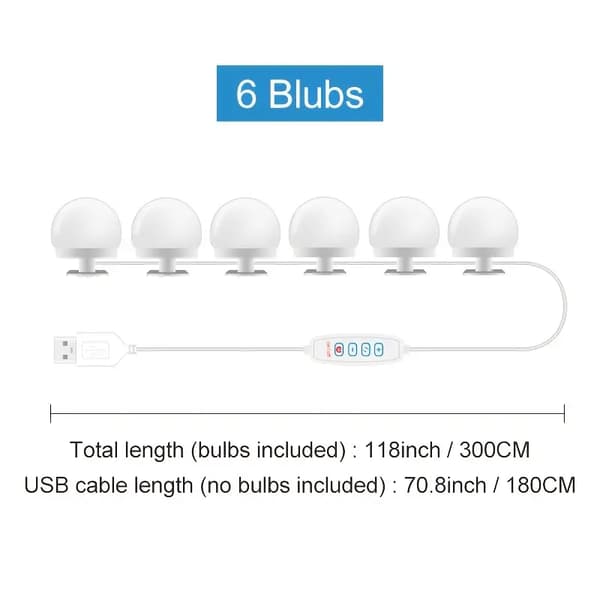 Makeup front cover, LED-belysning, Varme, belysning, USB-lampe