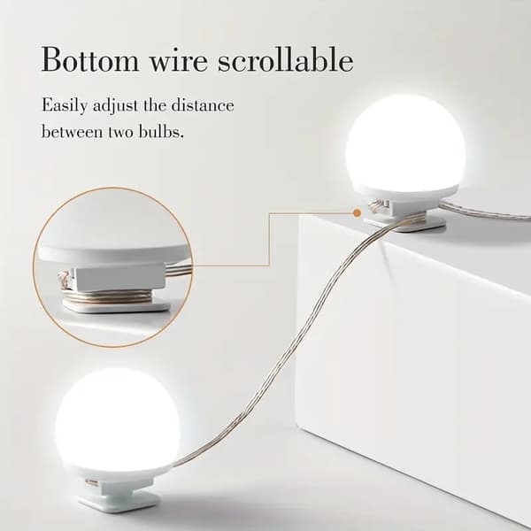 Makeup front cover, LED-belysning, Varme, belysning, USB-lampe