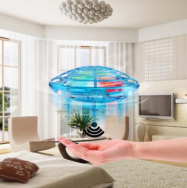 Fargerike Lys 5 Induksjon Quadcopter Ufo Mini Drone Blue * Remote Control