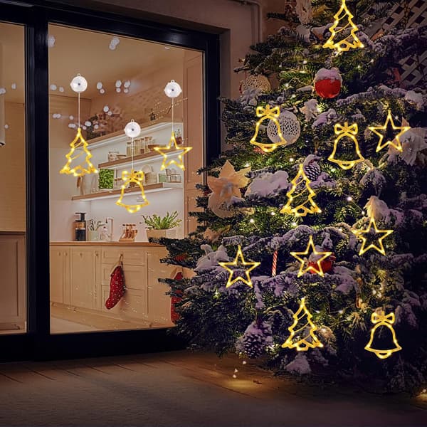 Stjerne Julelys, 10 LED Vindue Lys