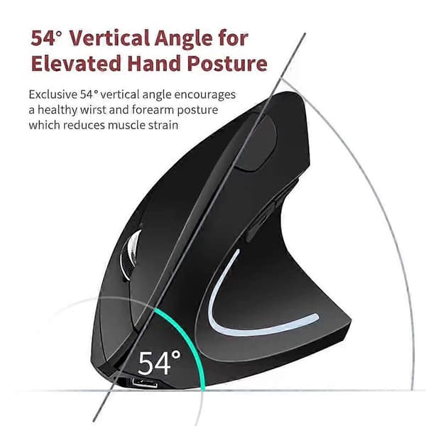 Ergonomisk mus, vertikal trådløs datamus 2.4G