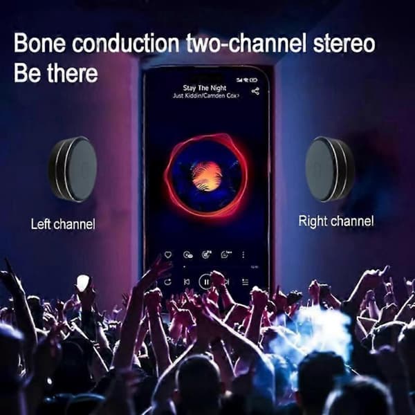 Ny Buzzgo Højttaler, Bluetooth Mini Højttaler Bone Conduction Sort/sølv/rød Silver