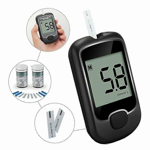 Smart Digital Display Glucometer Bærbart Blodsukker Testsæt med Glucometer Strips Host Mmol