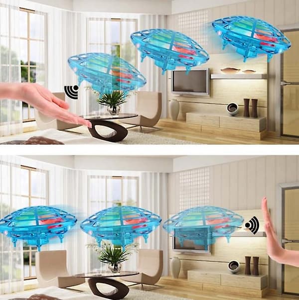 Fargerike Lys 5 Induksjon Quadcopter Ufo Mini Drone Red