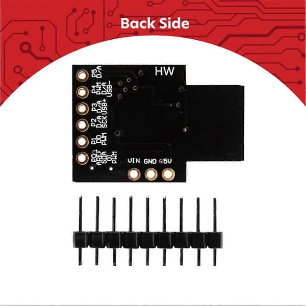 5 stk. ATTiny85 Digispark I2C LED Rev.3 Kickstarter utviklingskort