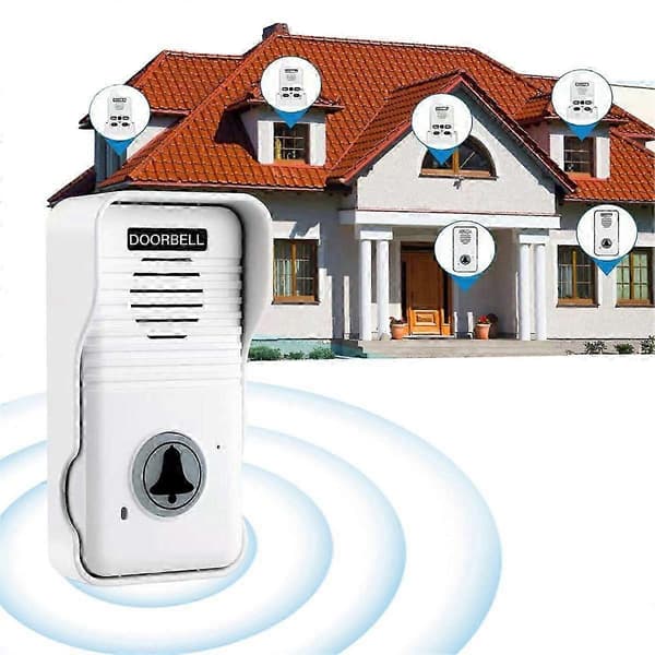 Trådløs Voice Duplex Intercom Dørklokke Hus Hjem Lyd med Oppladbart Batteri Duplex Dørklokke