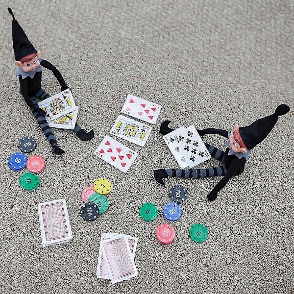 Elves Behavin Badly Elf Legetøj med Lange Ben Sort Krop Julepynt Boy