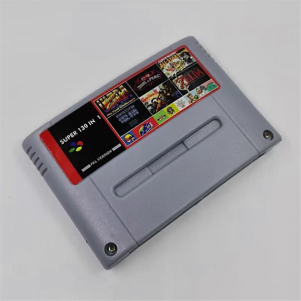 Super 130 i 1 Spilkassette Spilkort til SFC 16 Bit Spillekonsol