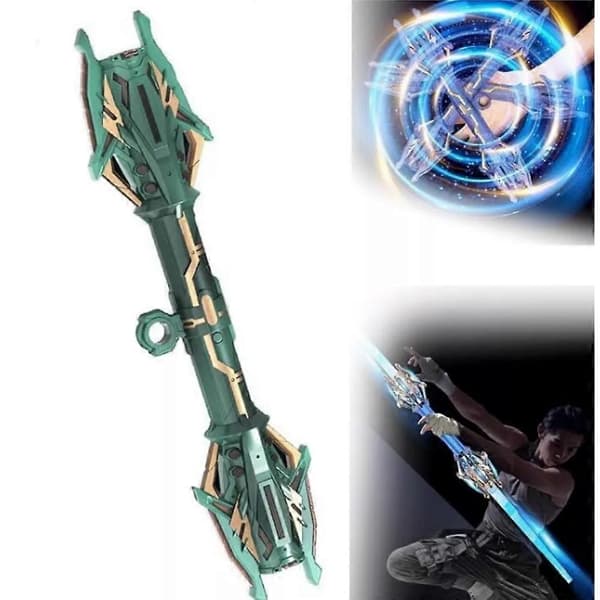 Lightsaber Fidget Spinner, Multifunktionell Dubbelhövdad Infällbar Lightsaber