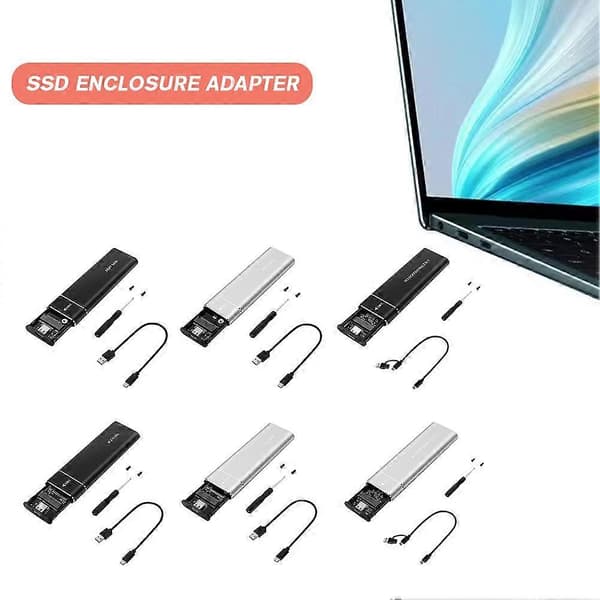 Dual Protocol M2 SSD -kotelo M.2 NVMe SATA SSD -koteloadapterit 10 Gbps USB 3.1 Sliver NGFF NVME