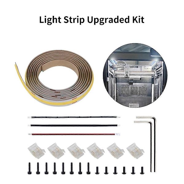 Til K2 Plus Opgraderet COB Led Kit Super Bright Led Lys Strip 3D Printer Tilbehør til K2 Plus
