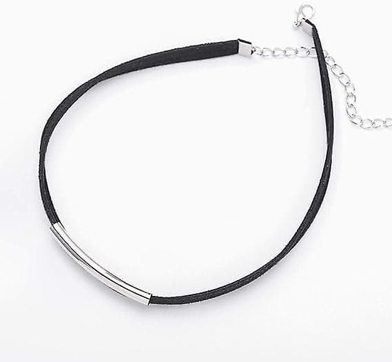 Justerbar sort choker halskæde til damer og piger