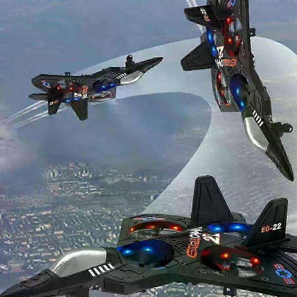 Thunder Jet Pro 2,4 GHz fjernstyret legetøjsjager, sort