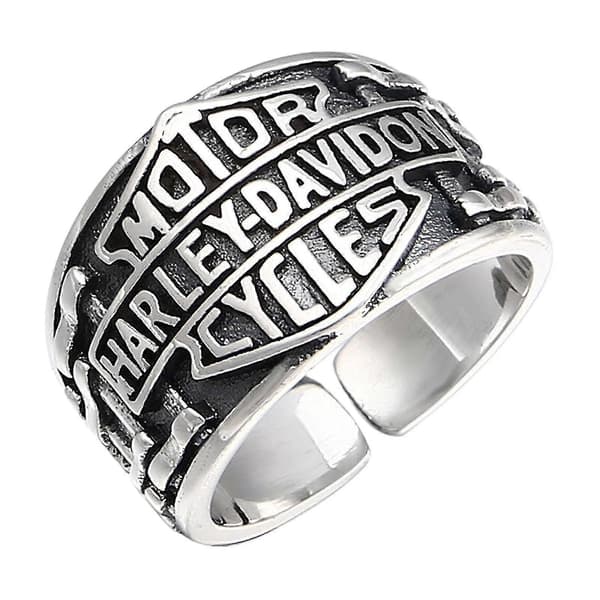 Harley Signet Ring, 925 Sterling Sølv Biker Ring