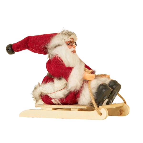 Tomte Skidfiskgur, Tomte Docka, Juldekorationer, Tomte Style E