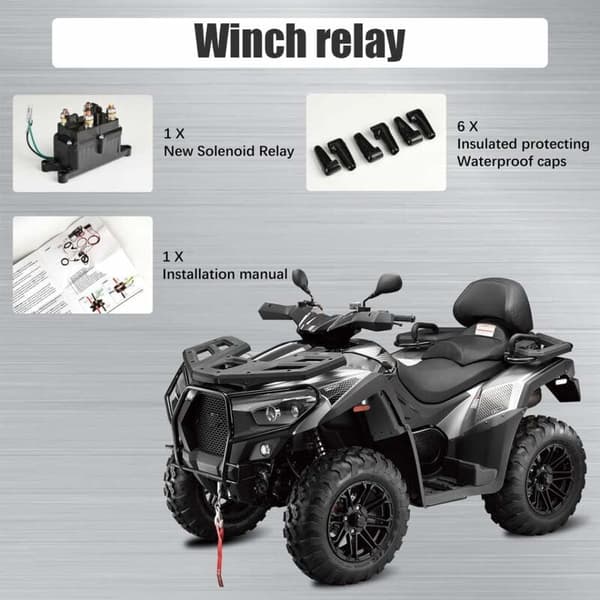 ATV elektrisk spilrelæ elektrisk spilsæt elektromagnetisk relæ (sort)