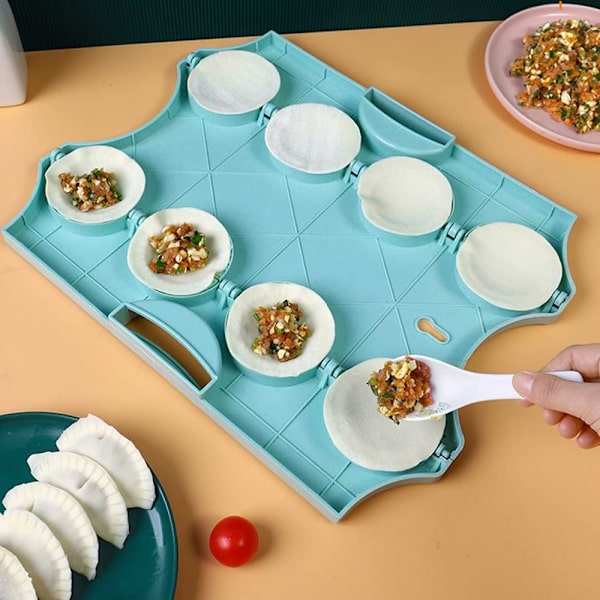 Dumpling Maker, Bærbar Ravioli Form, 8 Gitre, Ravioli Dumpling Maker Sæt til Ravioli Dumplings, Kage