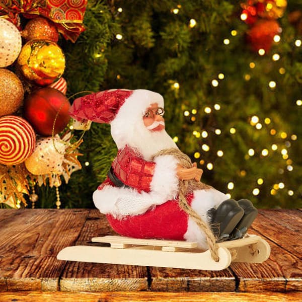 Tomte Skidfiskgur, Tomte Docka, Juldekorationer, Tomte Style D