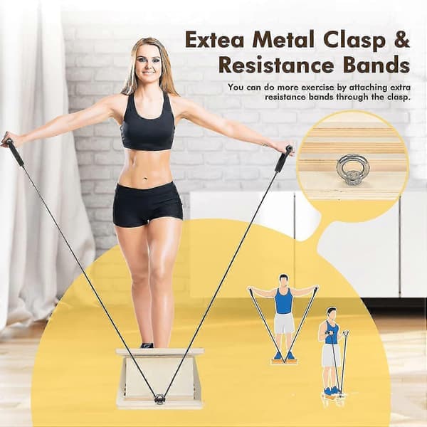 Justerbar lutande träbräda för vadsträckningsövningar Exercise rope only