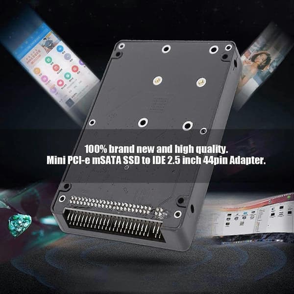 44PIN MSATA - 2,5 tuuman IDE HDD SSD MSATA - PATA-sovitinkortti kotelolla