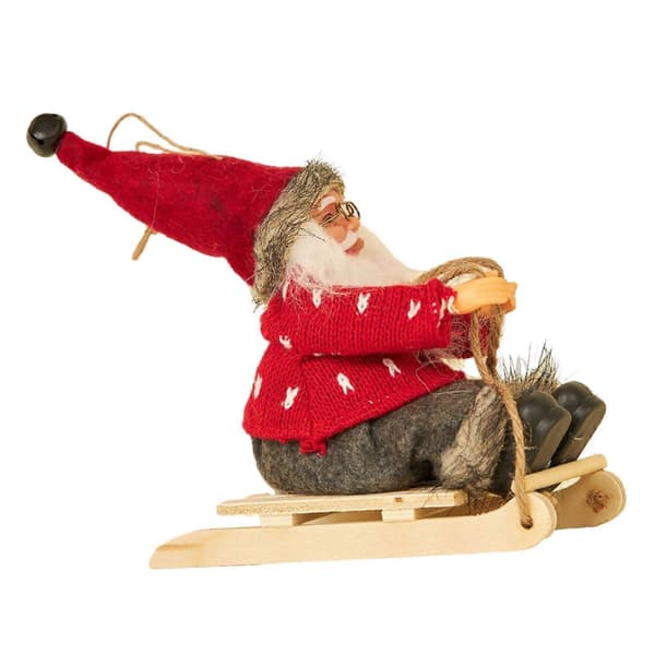 Tomte Skidfiskgur, Tomte Docka, Juldekorationer, Tomte Style C