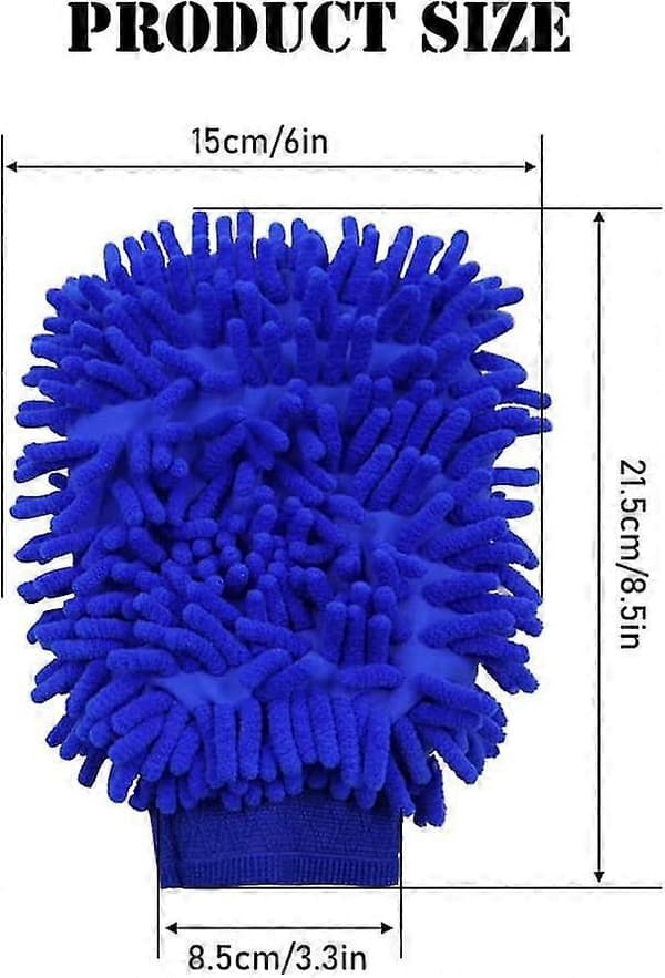 5-pack Premium Chenille Mikrofiber Tvätthandske, Dubbelsidig Repfri Bil tvättvante