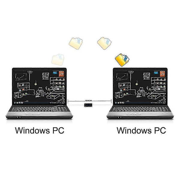 USB Dataöverföringskabel PC till PC för Windows - USB 2.0 Datalänk PC-länk Kabel