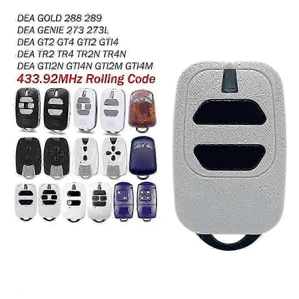 2-Knapps Garasjeportfjernkontroll 433.92MHz Rullende Kode for DEA GT2 GT4 GTI2